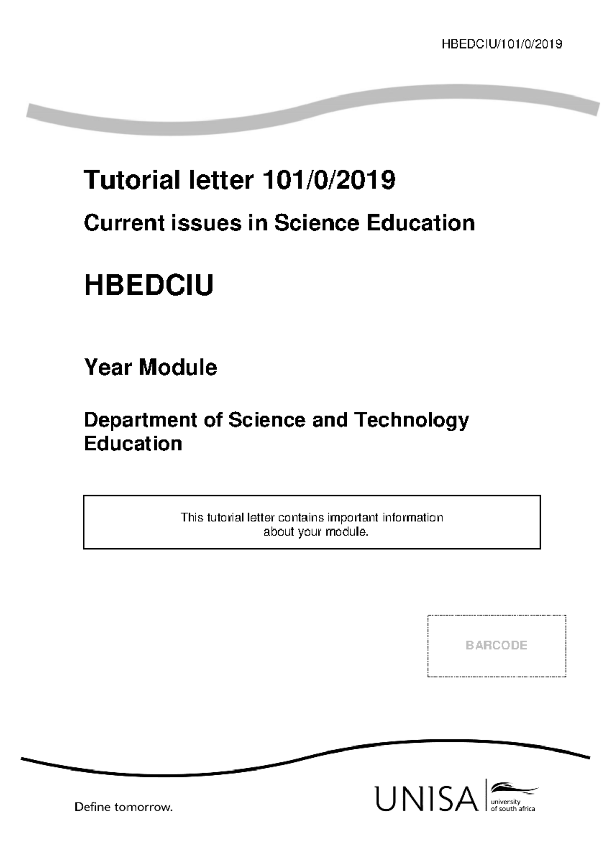 Hbedciu 101 - Tutorial work with assignments - HBEDCIU/101/ 0 /201 9 ...