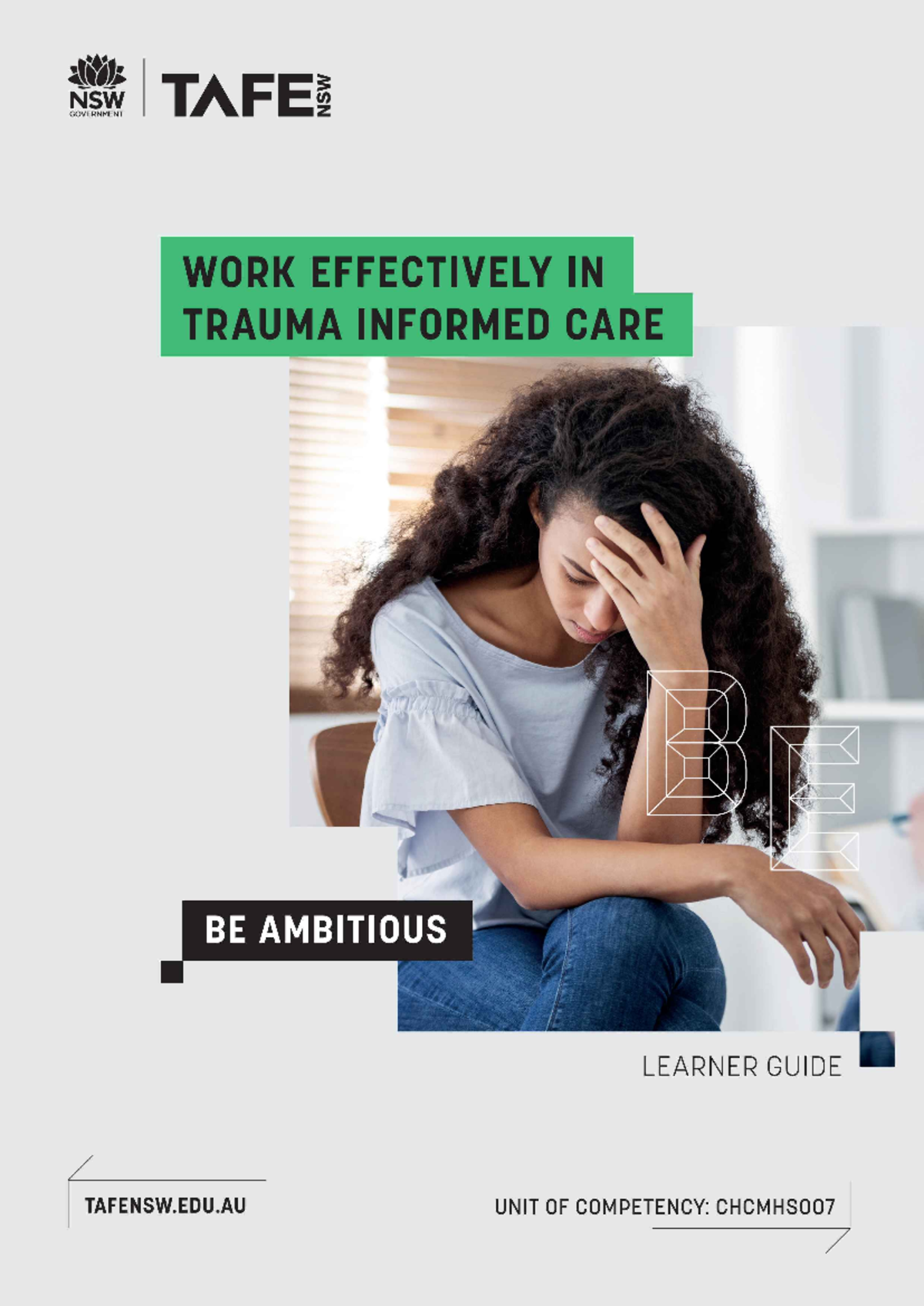 Chcmhs 007 Study - Workbook - NSW TAFE NSN GOVERNMENT WORK EFFECTIVELY ...