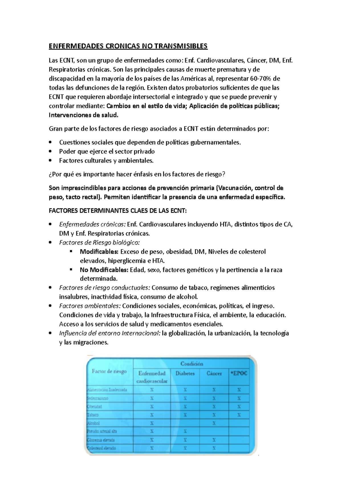 Enfermedades Cronicas no Transmisibles - ENFERMEDADES CRONICAS NO ...