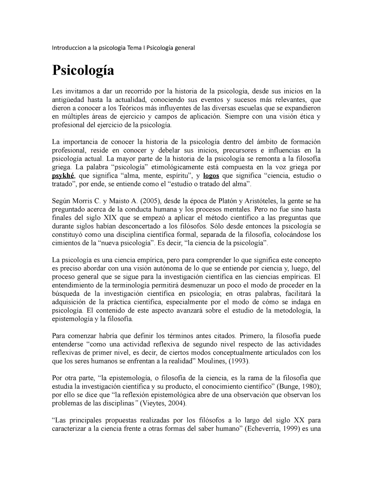 Introduccion A La Psicologia 6339