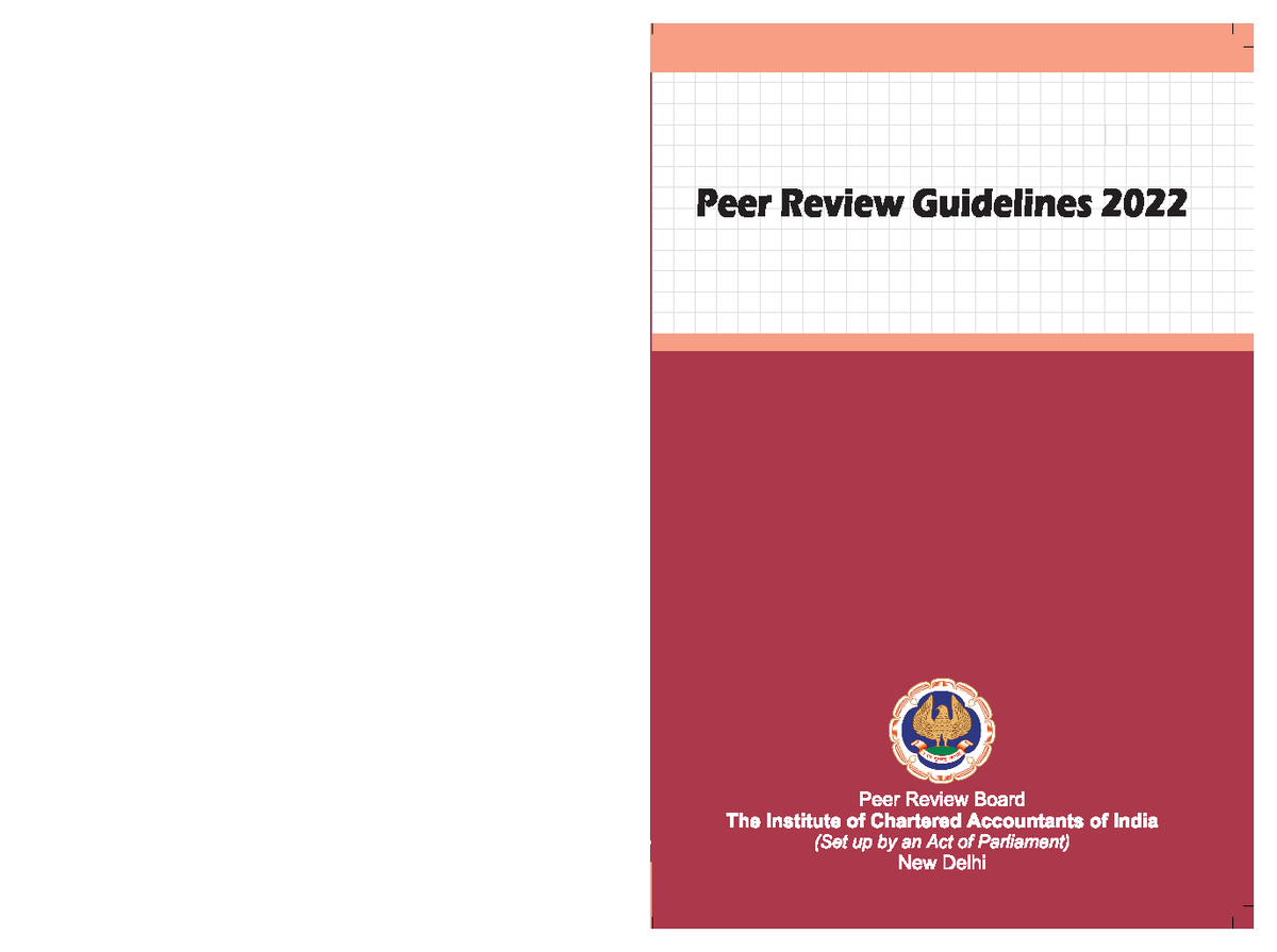 peer review guidelines 2022 - PEER REVIEW GUIDELINES 2022 Peer Review ...