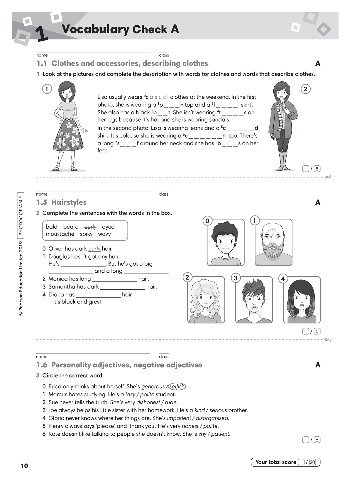 Vocabulary Check 1 A PDF - 10 © Pearson Education Limited 2019 ...