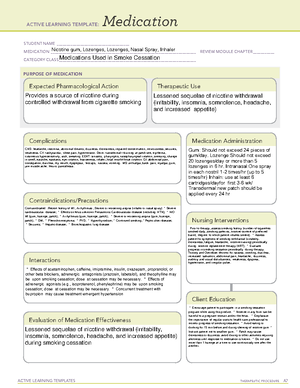 Shirley Williams bronchitis - Module Report Achieved Intervention
