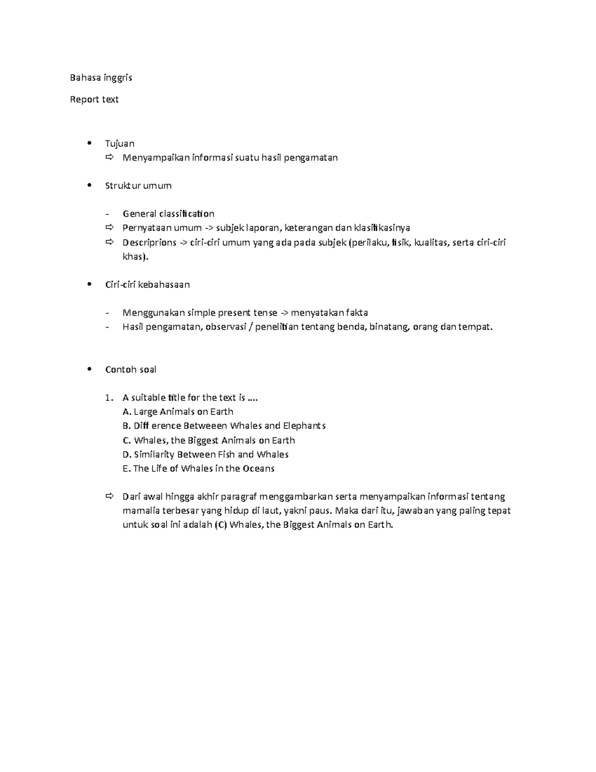 Bahasa Inggris Report Text Lect - Bahasa Inggris Report Text Tujuan ...