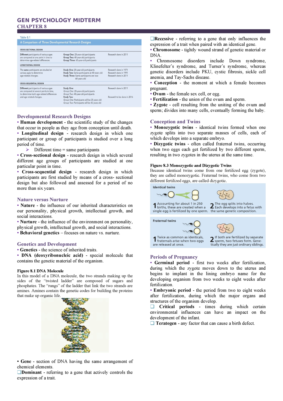 Chap8 Genpsych - from ppt - CHAPTER 8 Developmental Research Designs ...