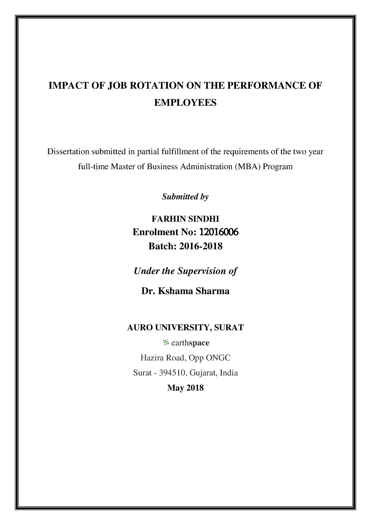 job performance related thesis