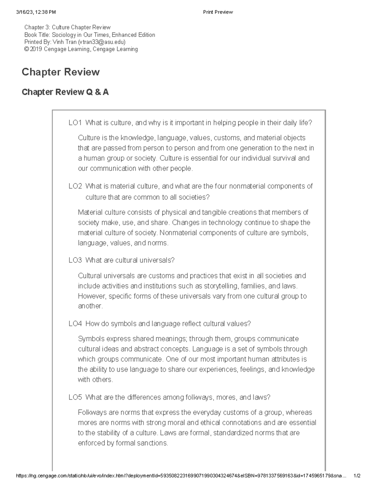 SOC 101 - Ch3 - This is a summary of chapter 3 of introductory ...