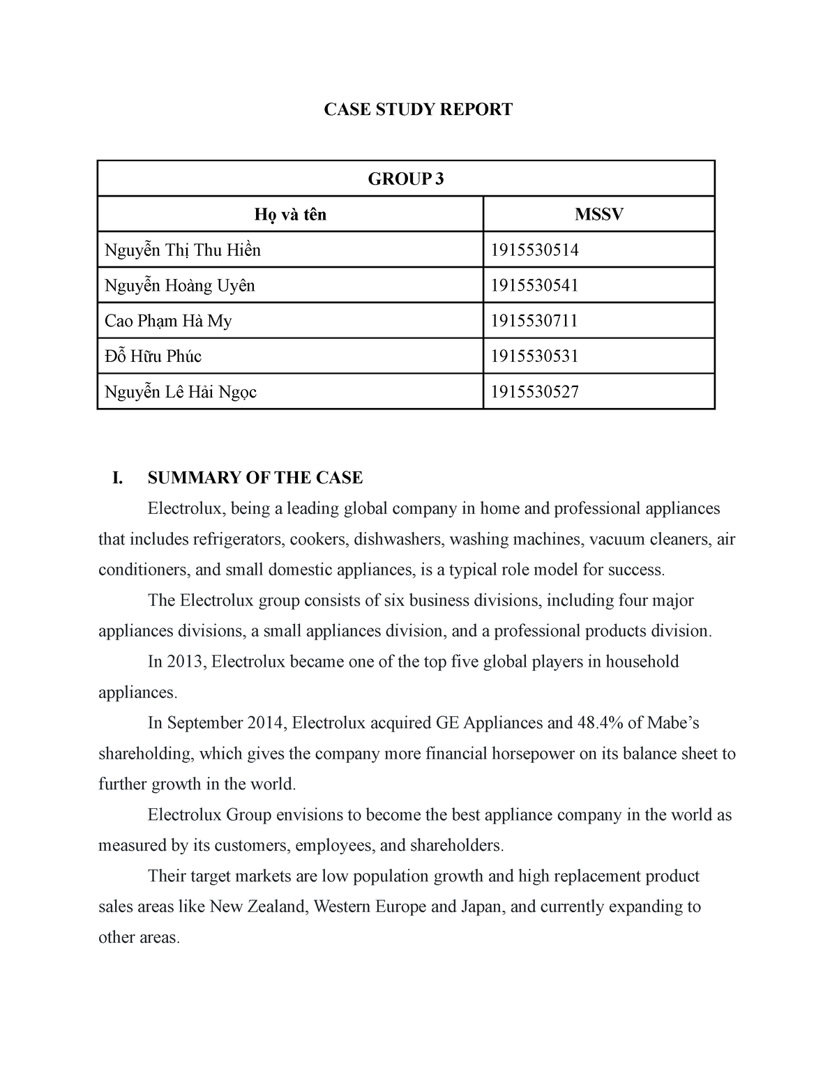 vu case study report