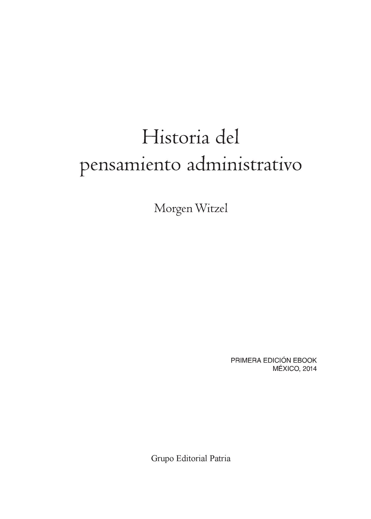 Historia Del Pensamiento Administrativo - Historia Del Pensamiento ...