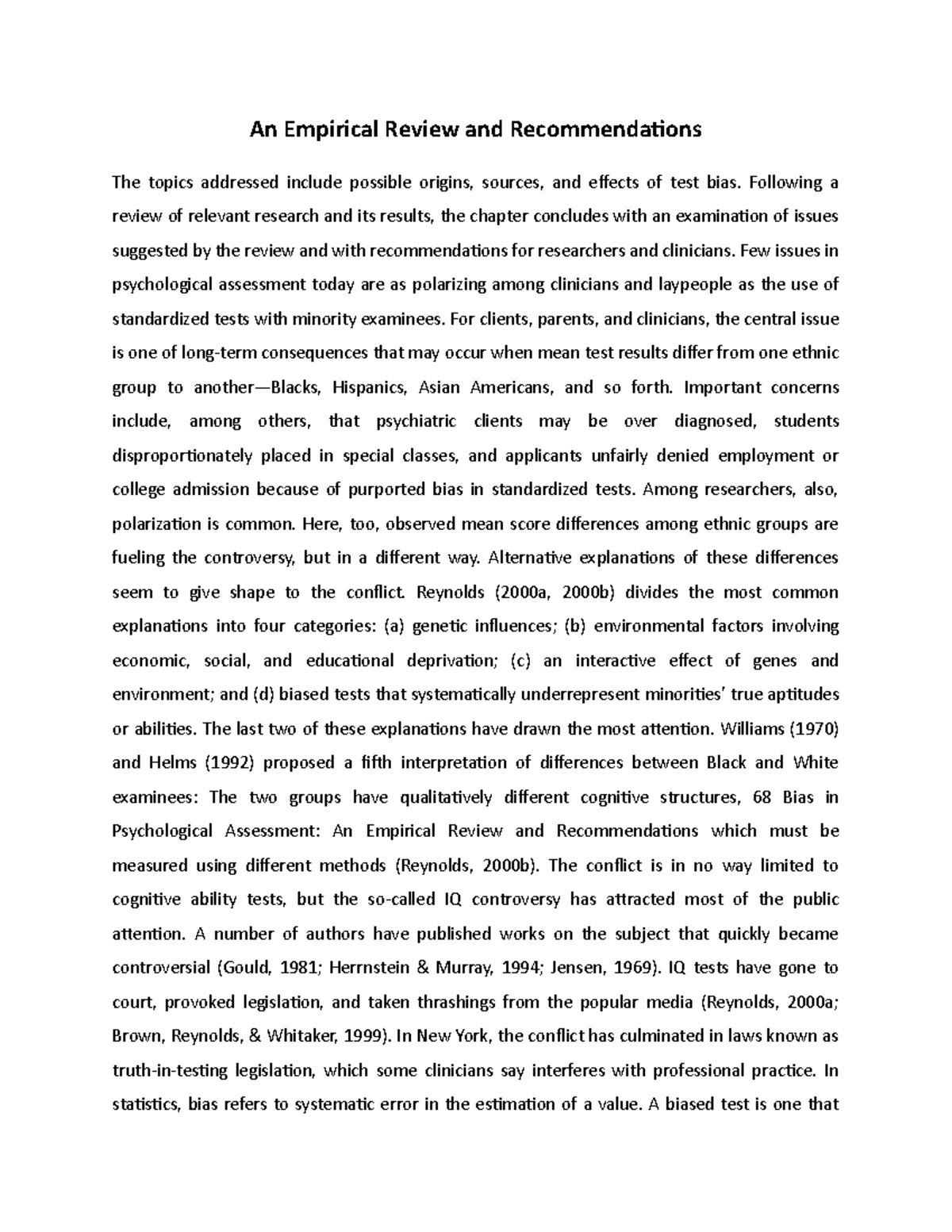 An Empirical Review and Recommendations - Following a review of ...