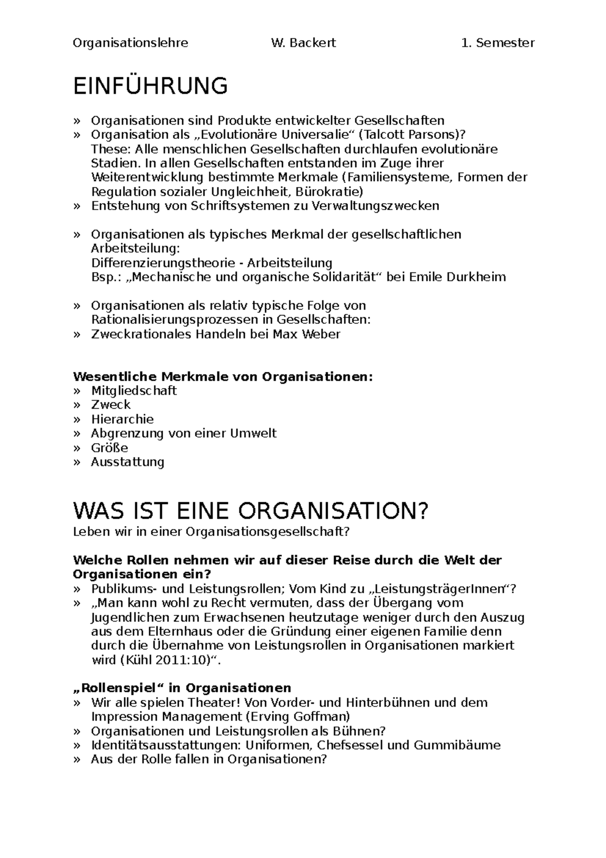 Lernskript Organisationslehre - EINFÜHRUNG » Organisationen Sind ...