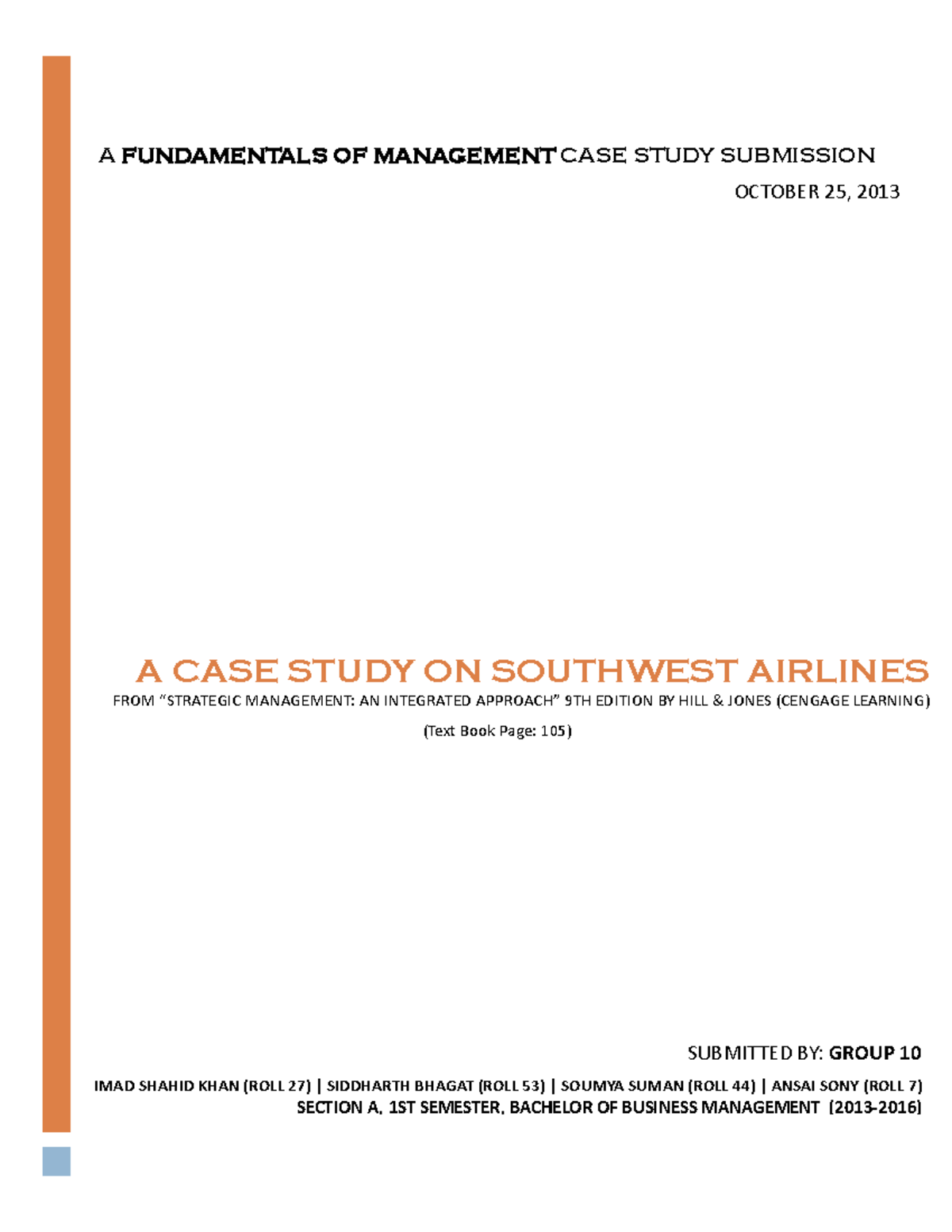 case study of southwest airlines