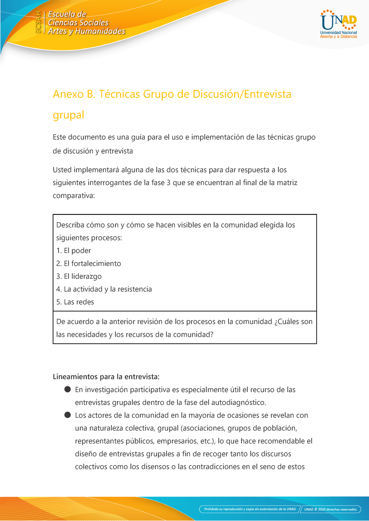 Anexo B - Técnicas Grupo De Discusión O Entrevista Grupal - Anexo B ...