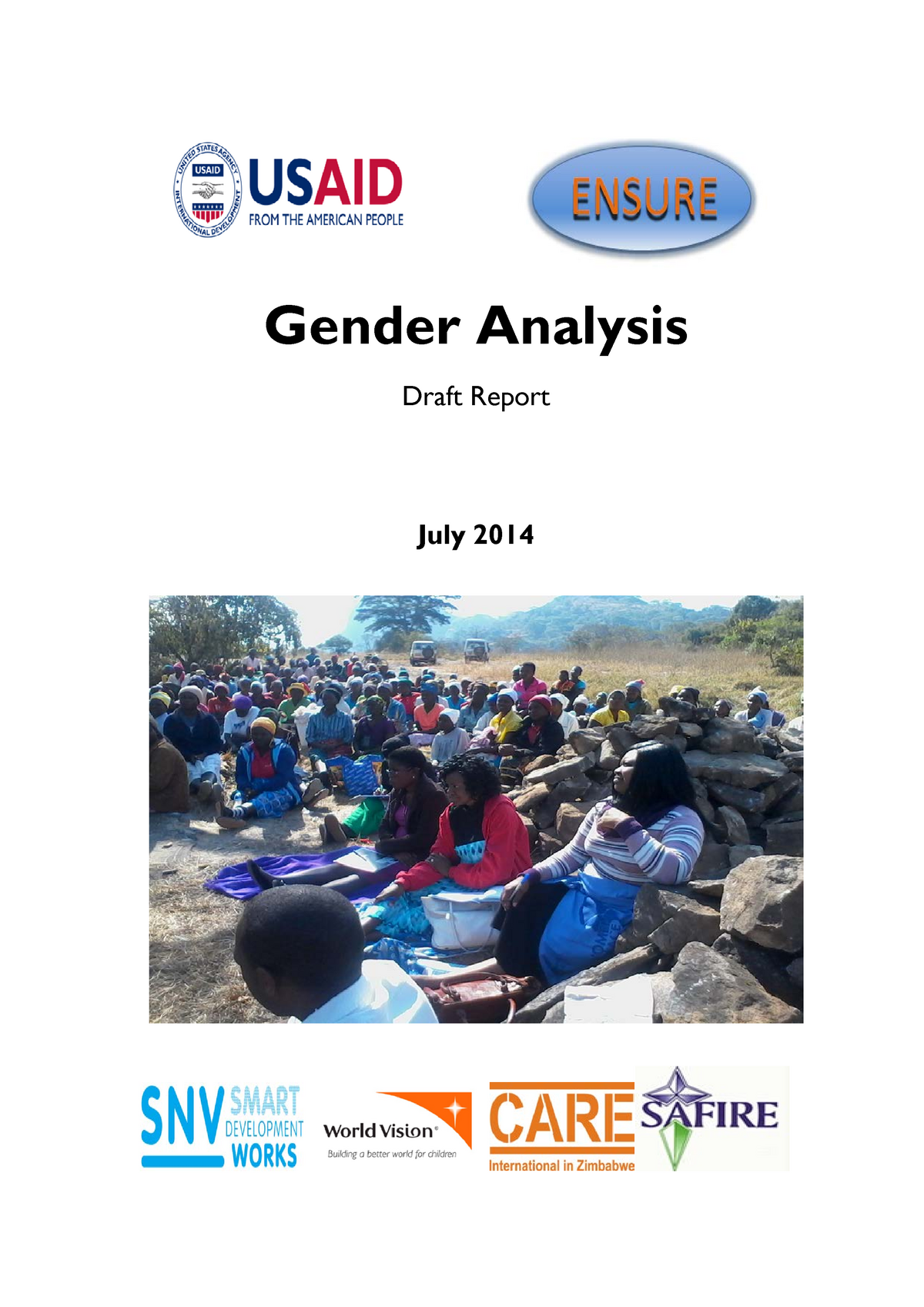 Ensure Gender Analysis Zimbabwe Gender Analysis Draft Report July 2014 Ii Table Of Contents 8807