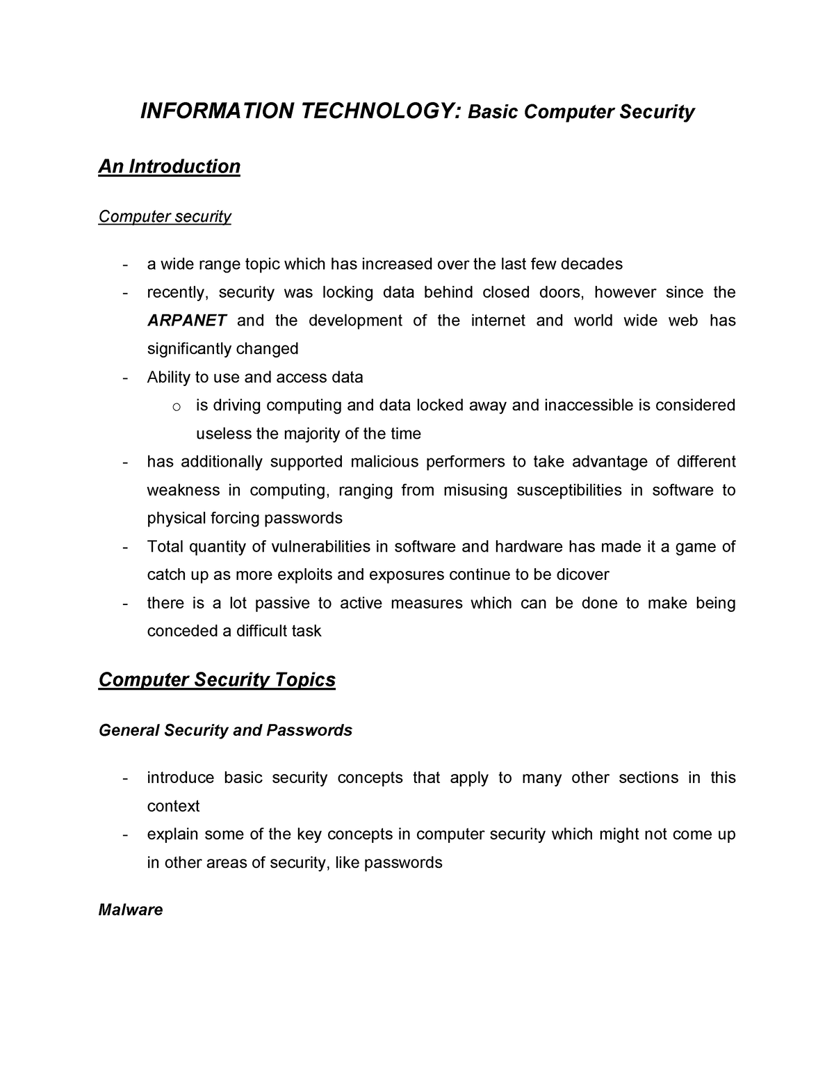 computer security term paper topics