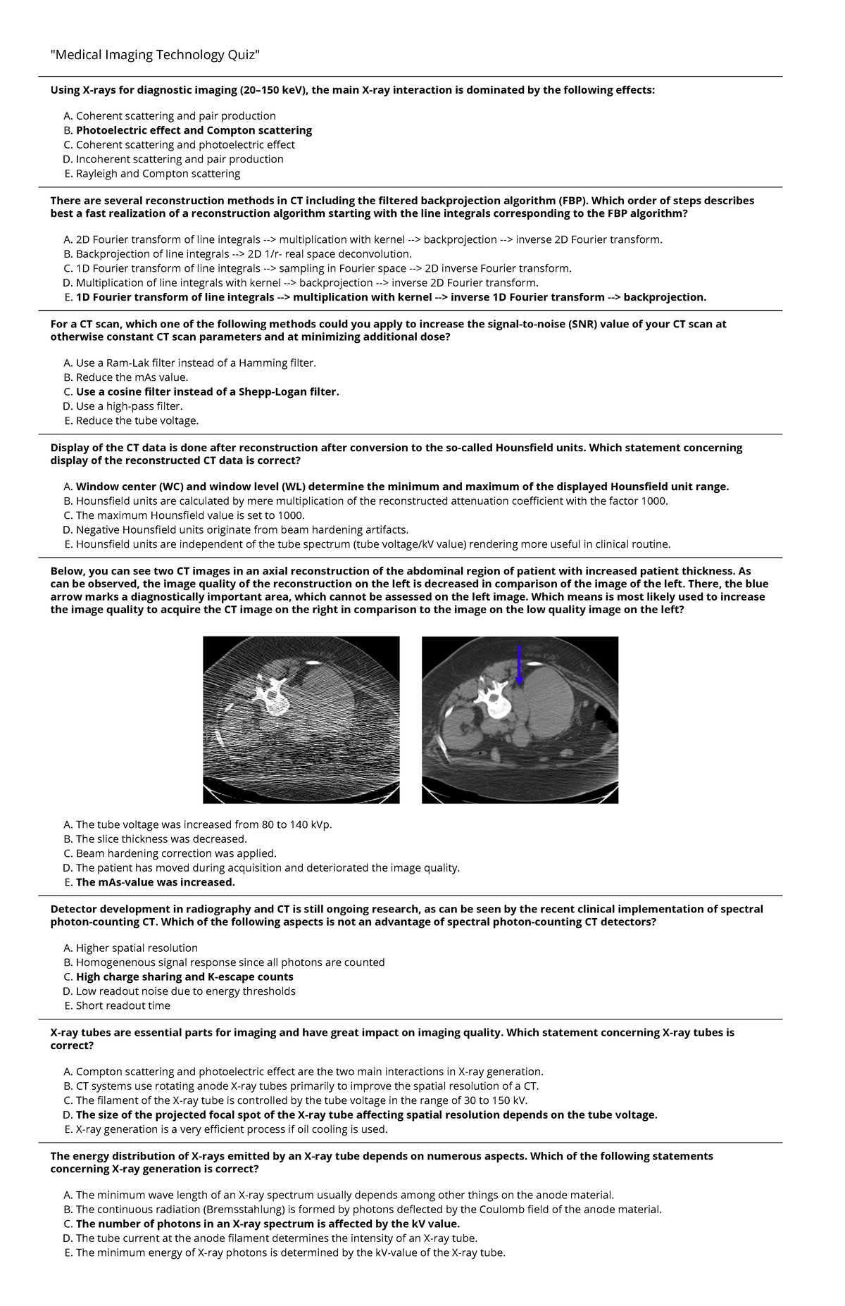 Online TED questions with answers - Medical Imaging Technology - TUM ...