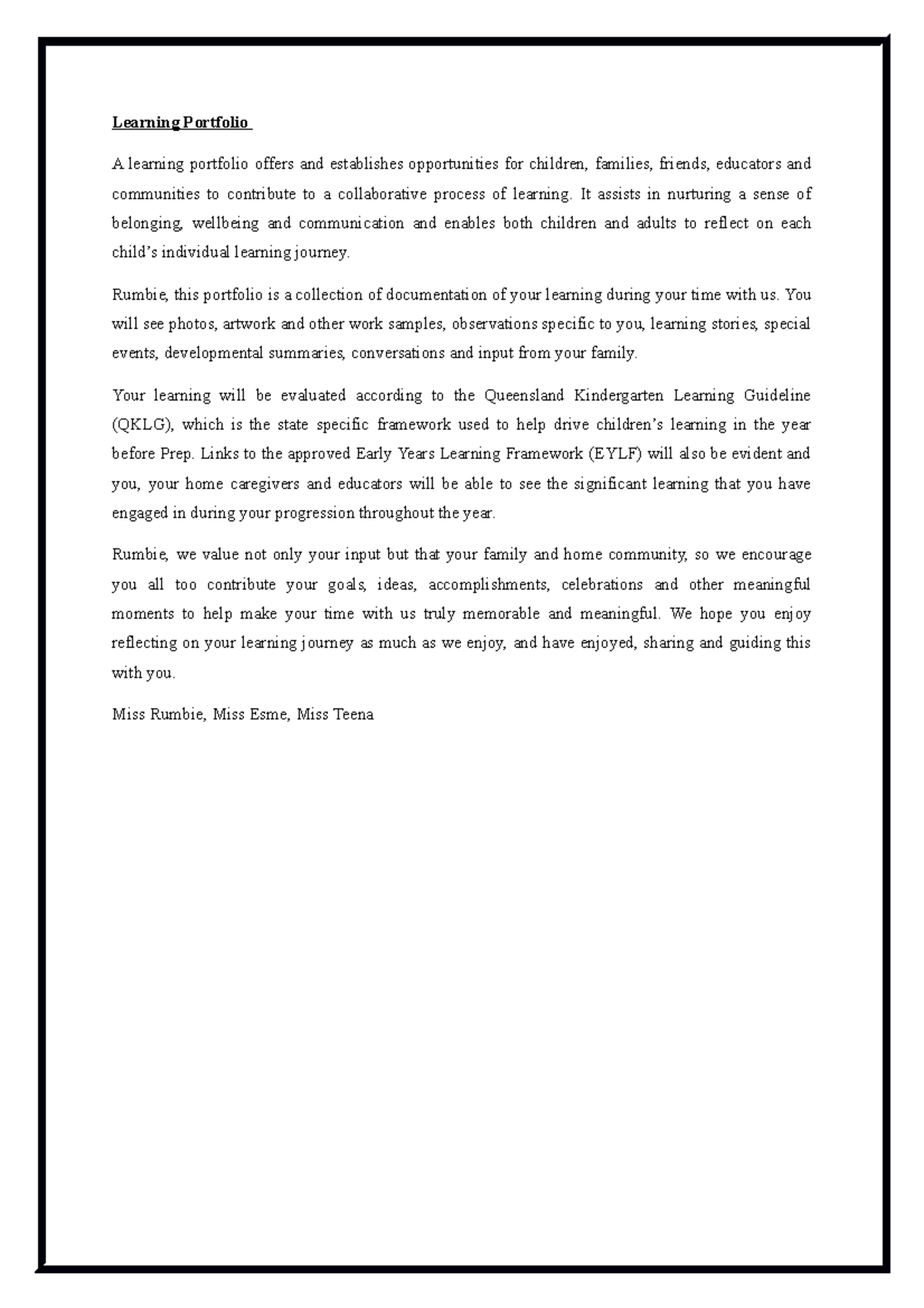 Learning portfolio for teachers learning portfolio - Learning Portfolio ...