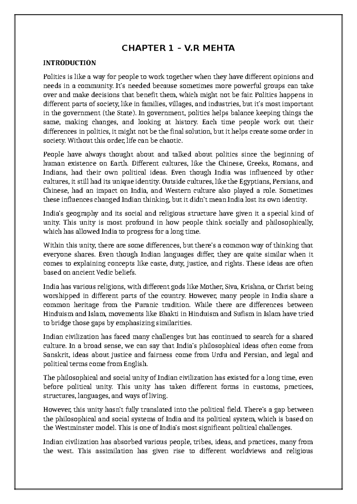 AIPT - Chapter 1 - V.R Mehta - CHAPTER 1 – V MEHTA INTRODUCTION ...