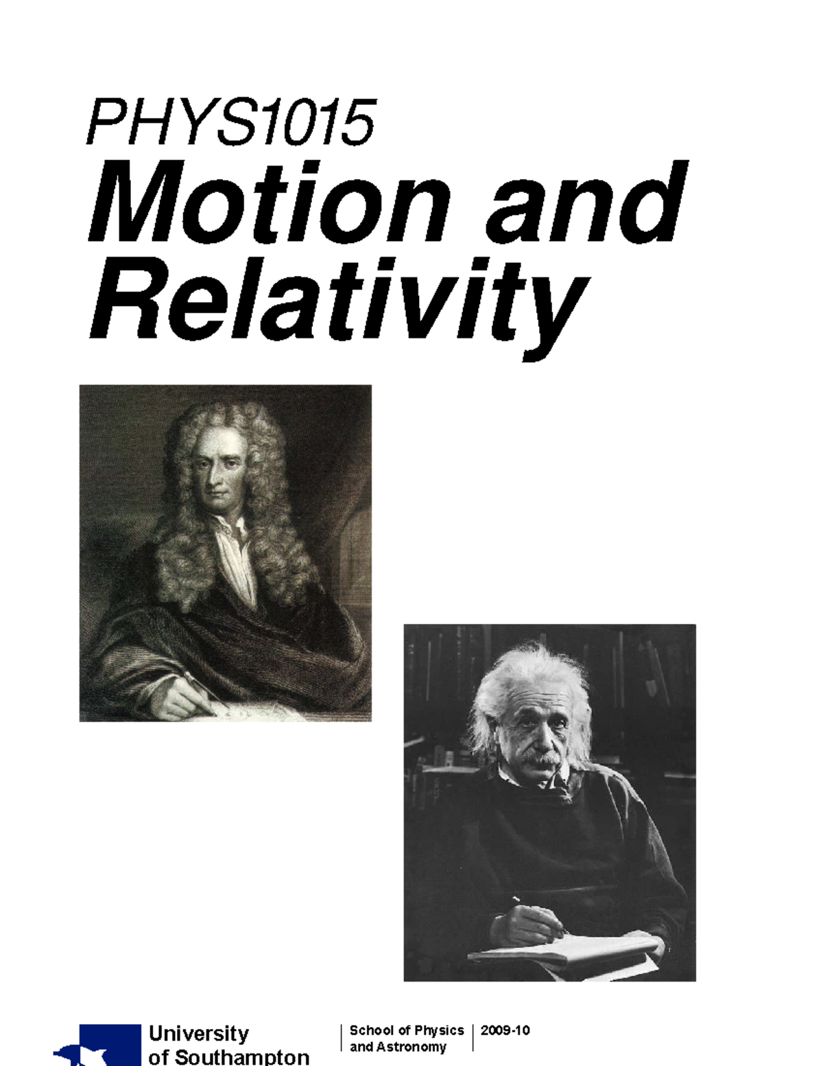 PHYS1015 course notes - PHYS1015 - Southampton - Studocu 