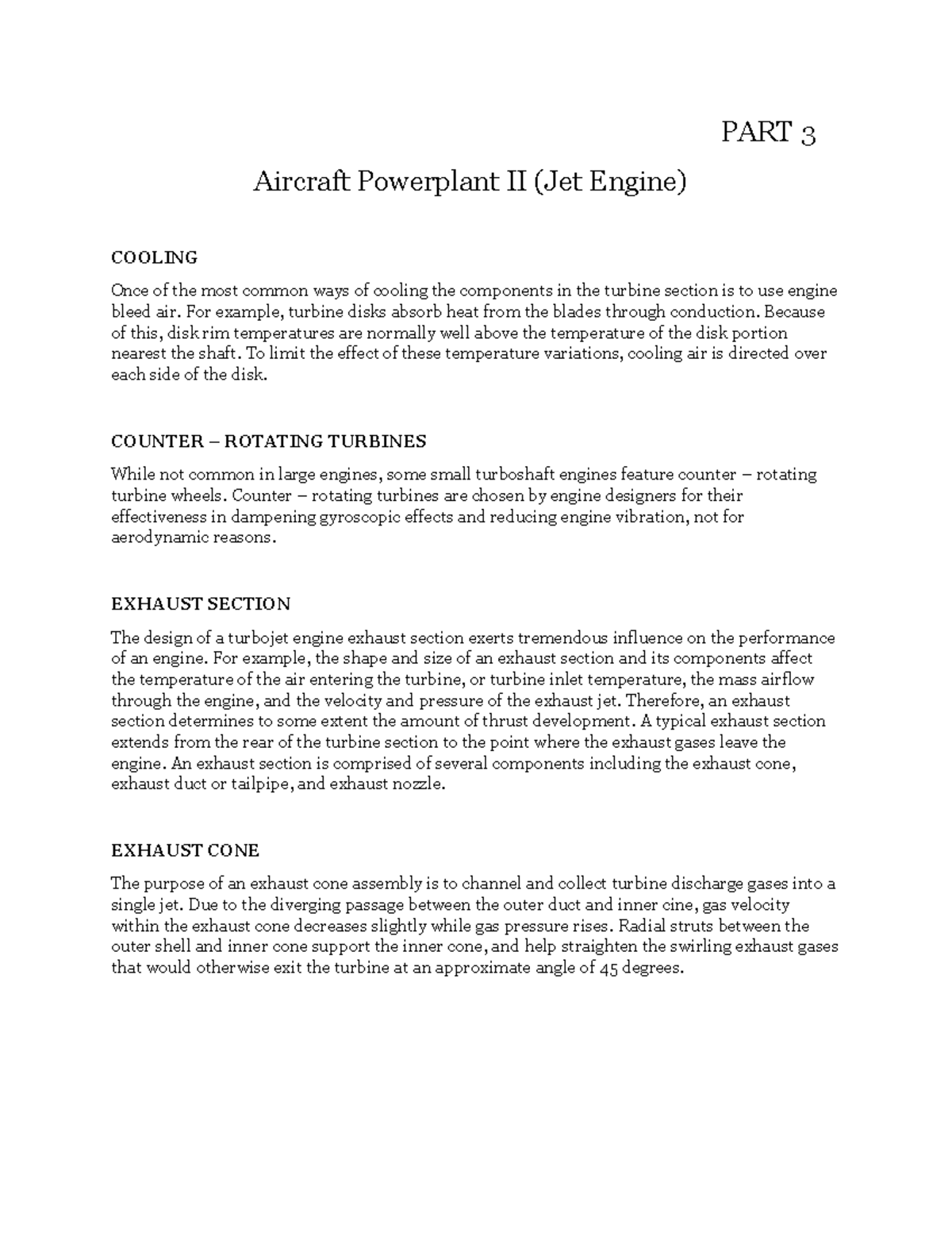 Aircraft Powerplant II (Jet Engine) Lectures PART 3 Aircraft