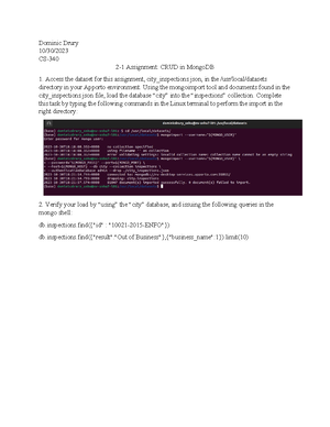 CS 340 Project Two Readme - CS 340 README About the Project/Project ...