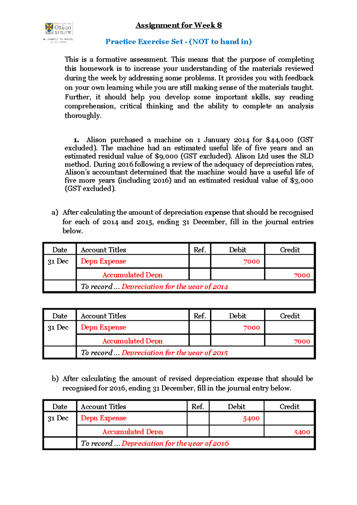 week 8 assignment journal entry