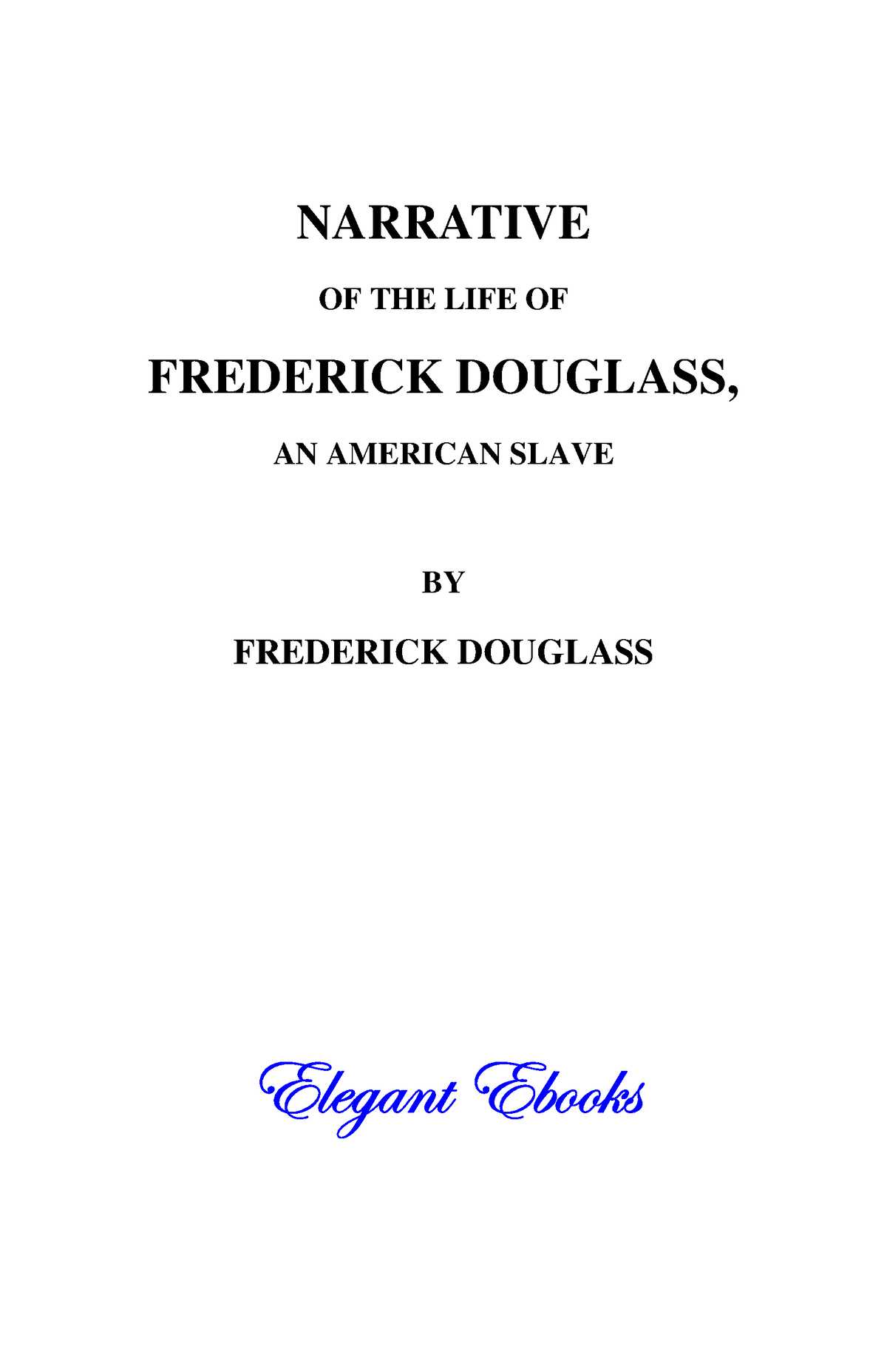 frederick douglass journal entries