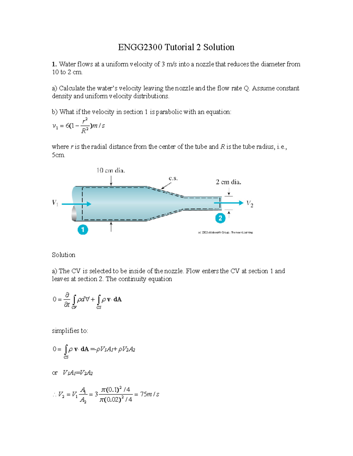 The tutorial content for Fluid Dynamics 2021 Tutorial 2 solution ...