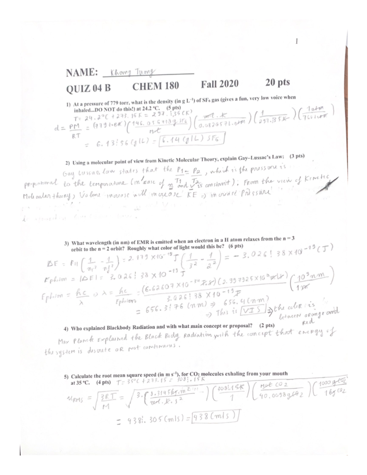 Quiz B - Chem Quiz - CHEM 120A - Studocu