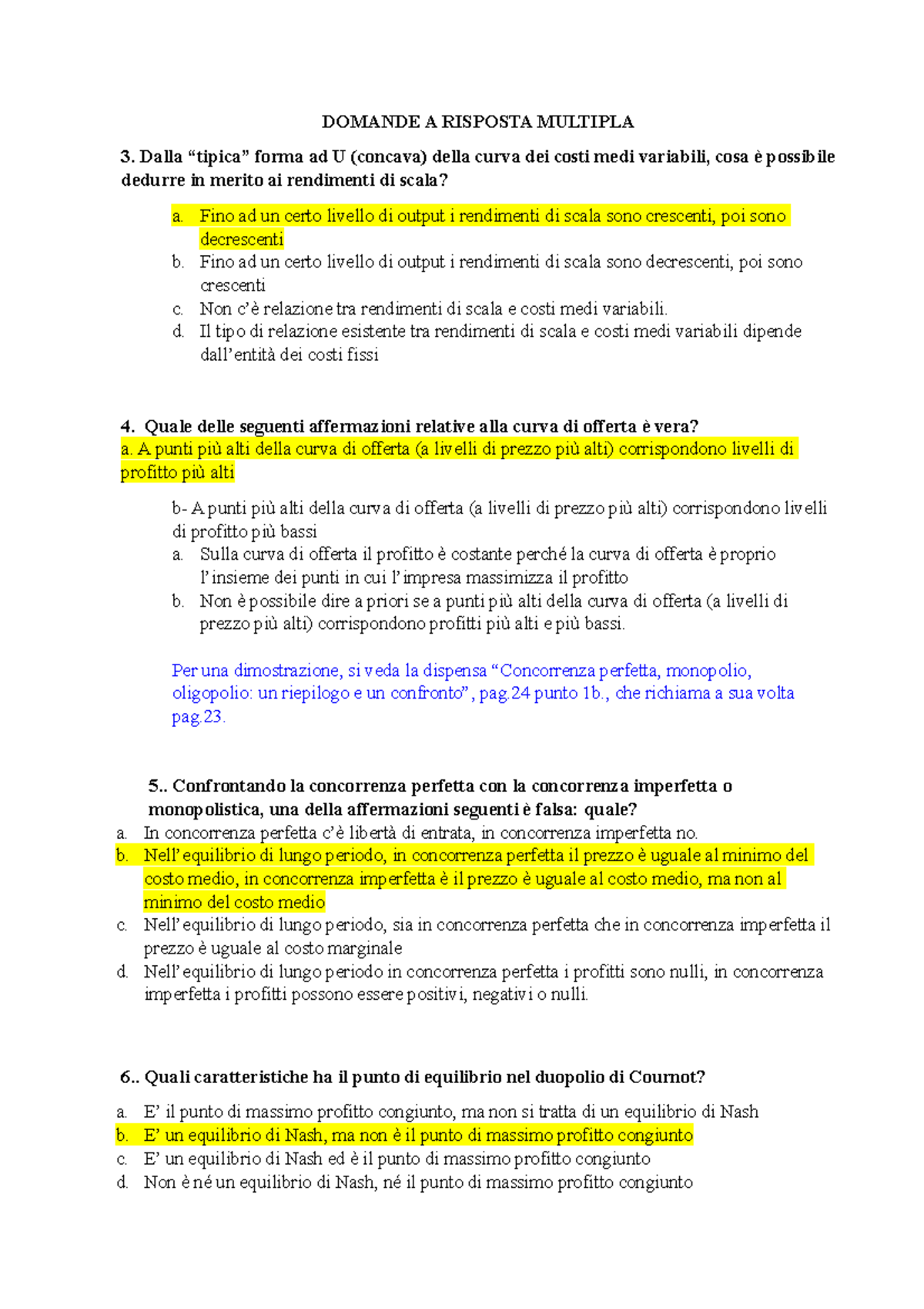 Domande Compito 14 Gennaio 2021 Modulo B Risposte Corrette - DOMANDE A ...