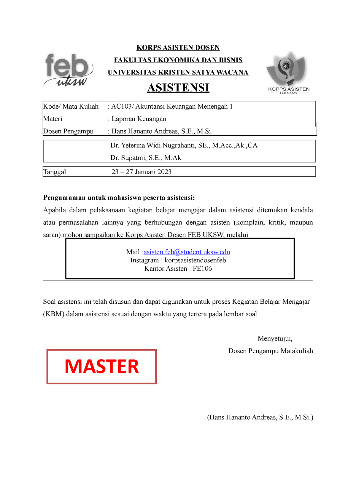 Pertemuan 1 - Soal + Kunjaw - KORPS ASISTEN DOSEN FAKULTAS EKONOMIKA ...