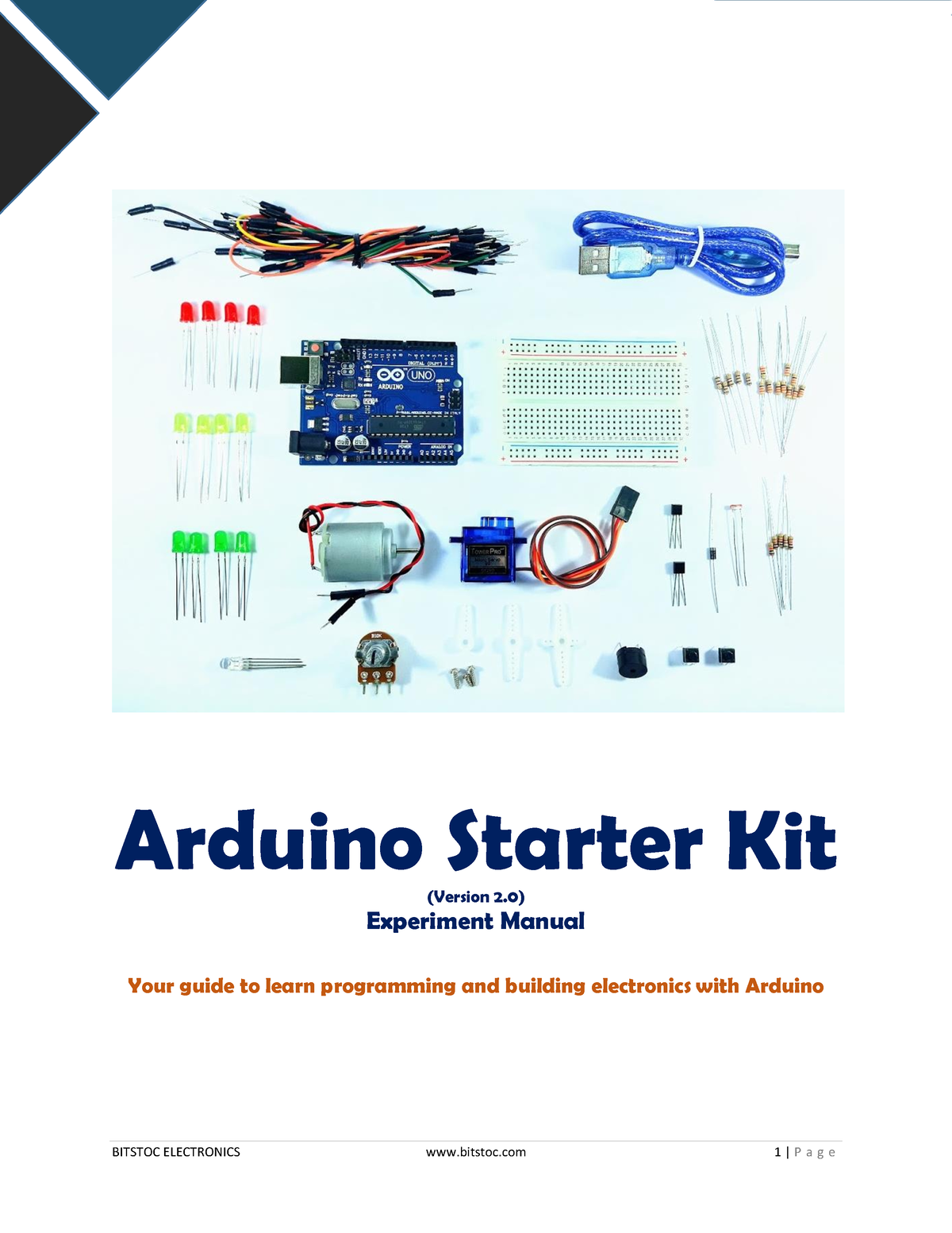 Arduino Starter Pack Manual - Arduino Starter Kit (Version 2 ...