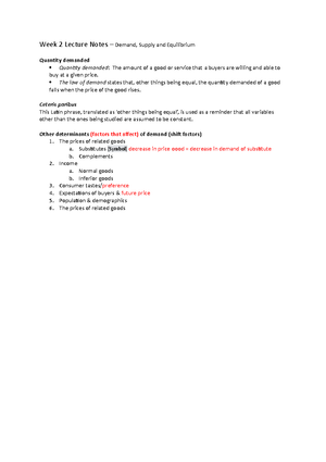 Week 12 lecture - international trade - Wednesday, 1 May 2019 Week 12 ...