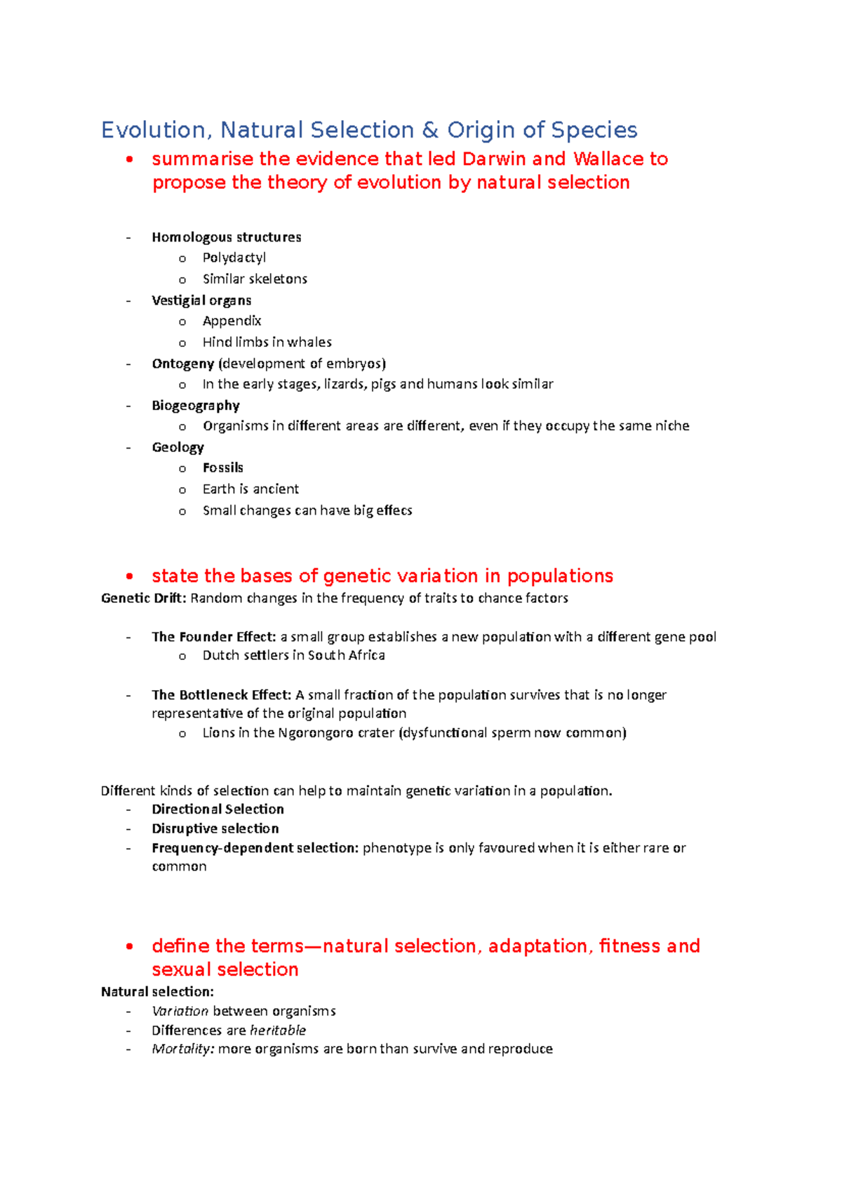 ILOs 1B 9 Evolution - Evolution, Natural Selection & Origin of Species ...