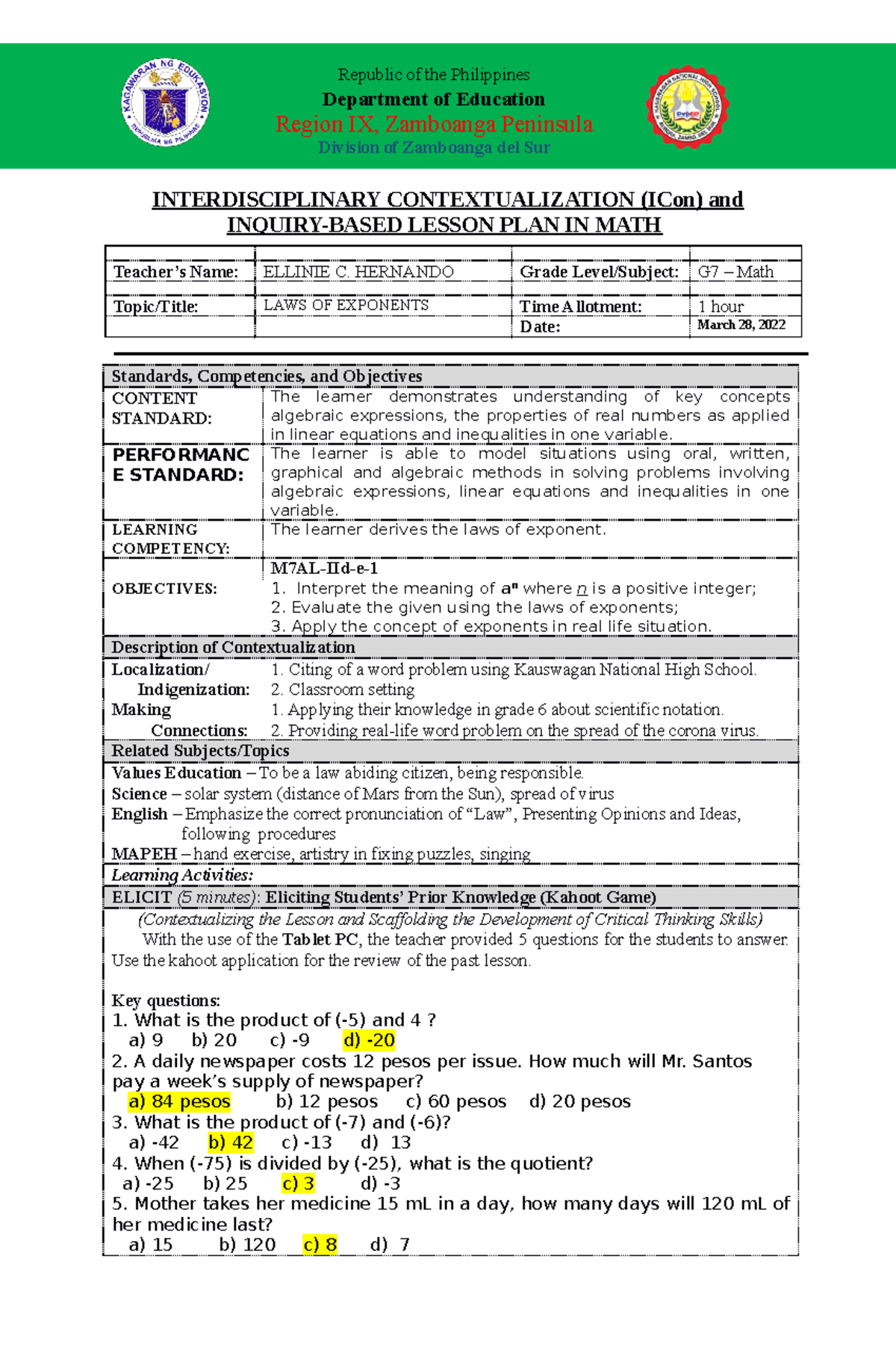 DLL - nothing follows - INTERDISCIPLINARY CONTEXTUALIZATION (ICon) and ...