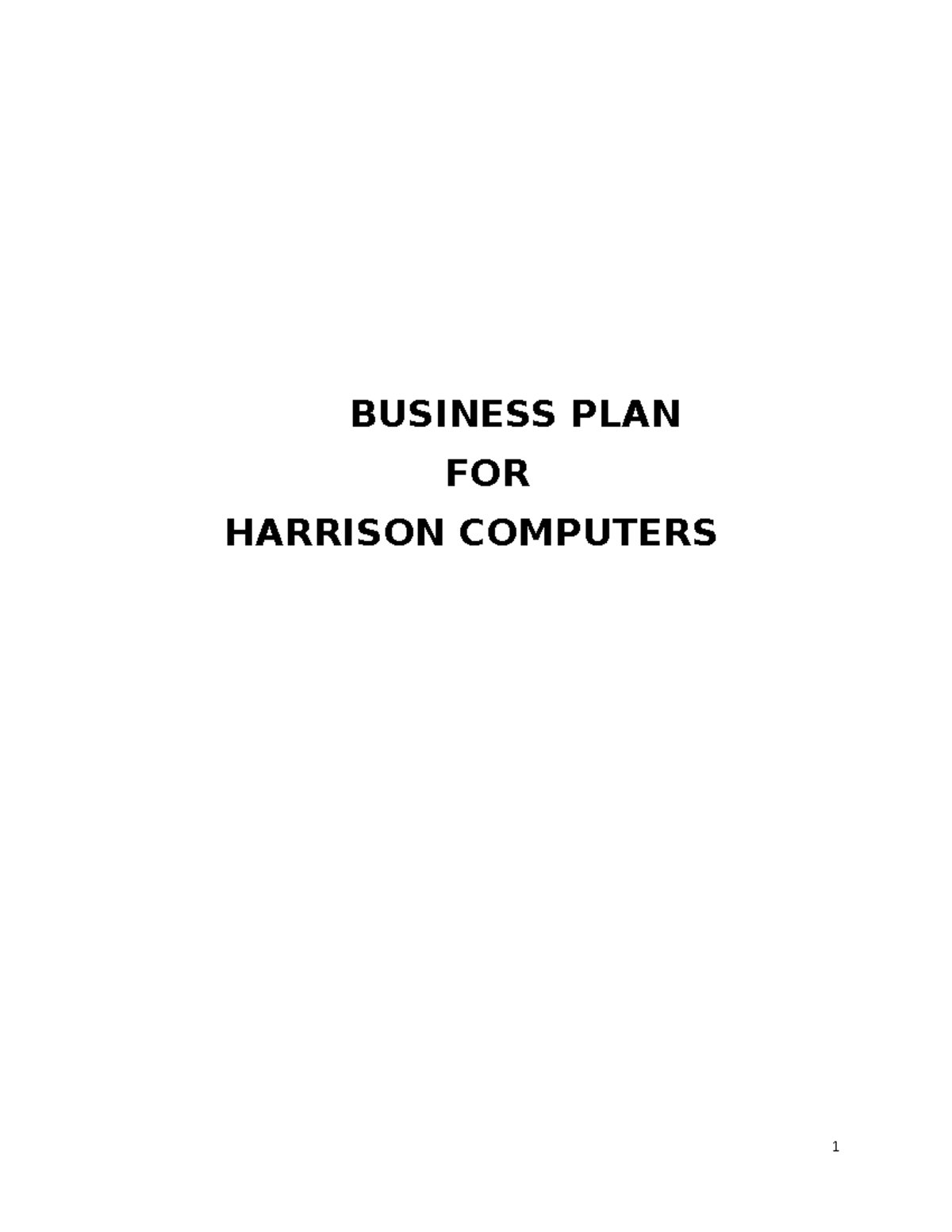 computer training center business plan pdf