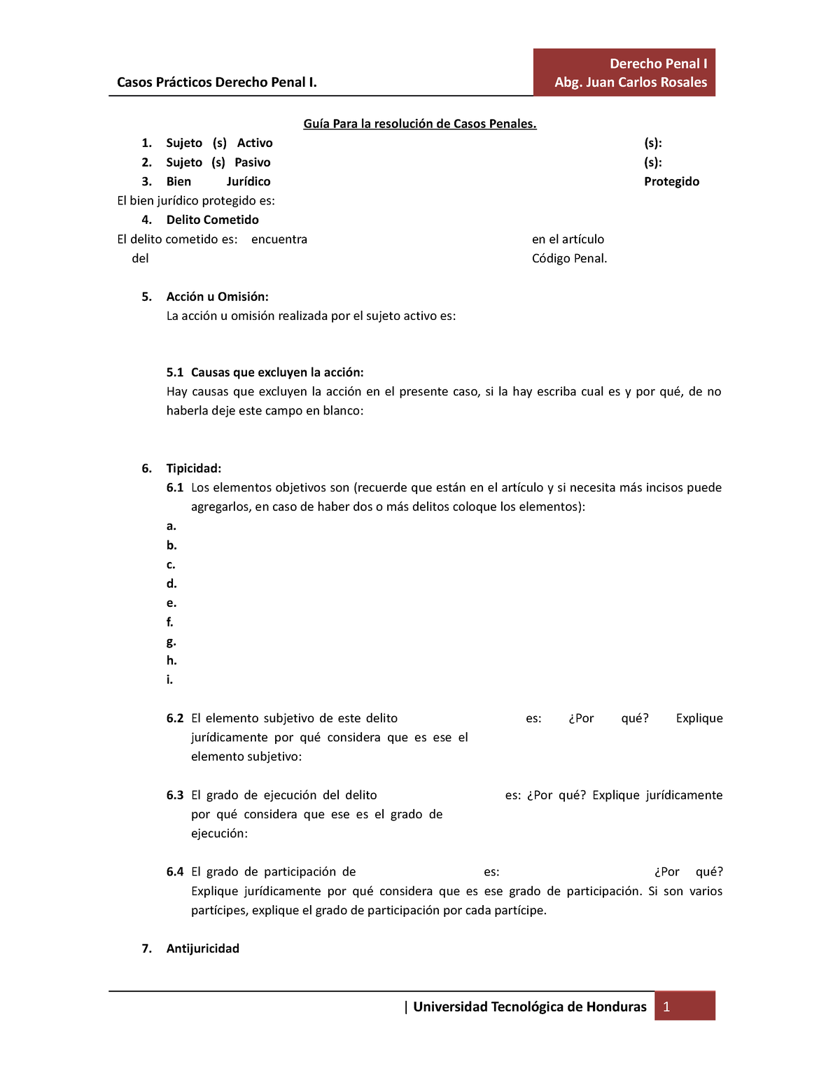 Guía Para La Resolución De Casos Penales Teoría Del Delito Logica Jurídica Casos Prácticos 9102