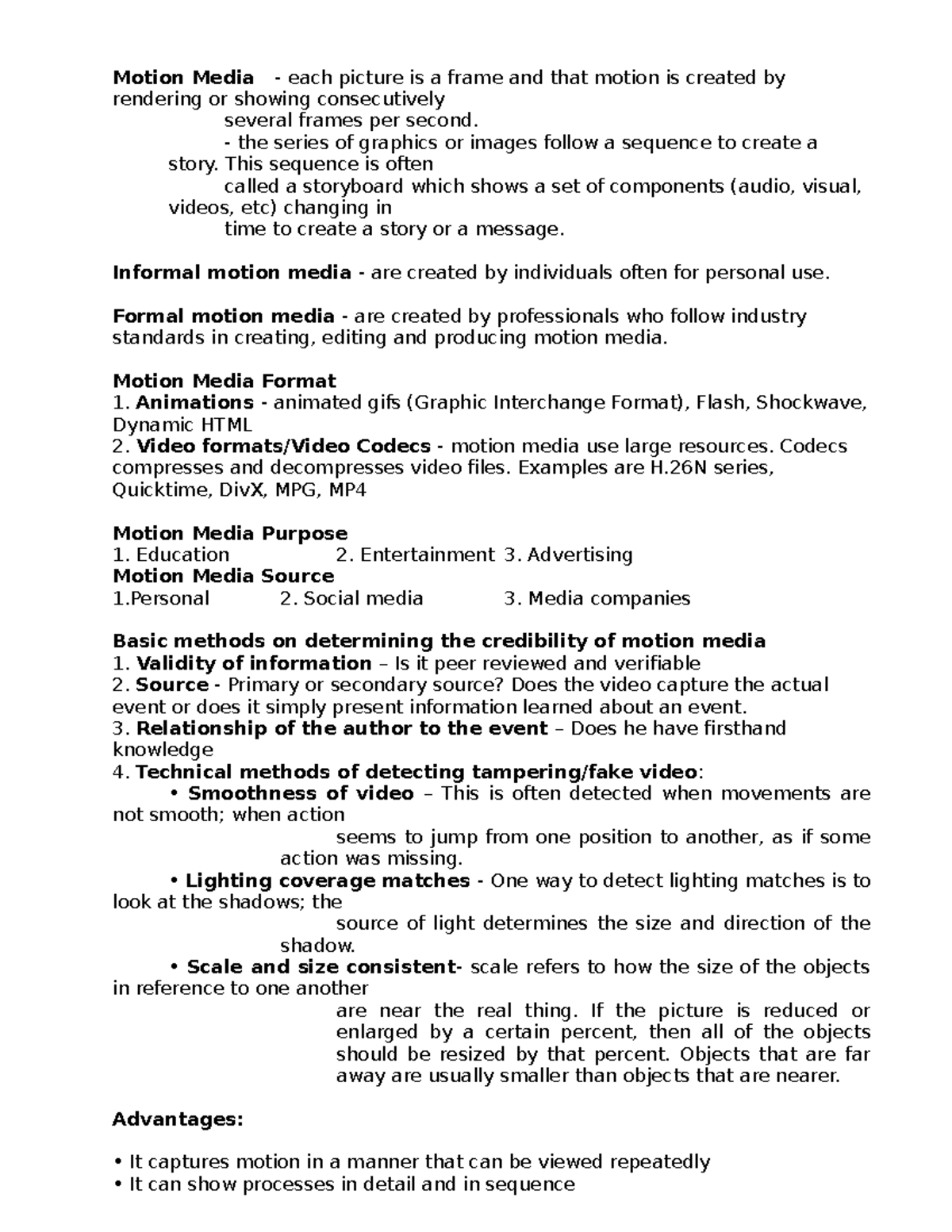 MotionMedia . Motion Media each picture is a frame and that