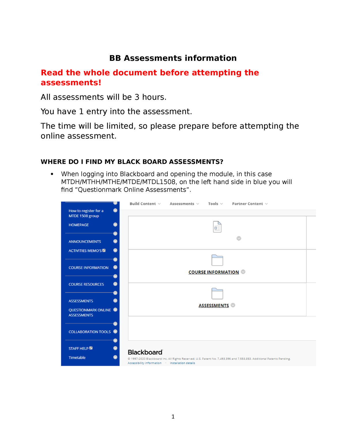 BB Assessments Information MTDH WORD - BB Assessments Information Read ...