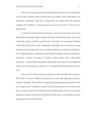 Research-Capstone-Abstract - NURSE-PATIENT RELATIONSHIP ii ABSTRACT ...