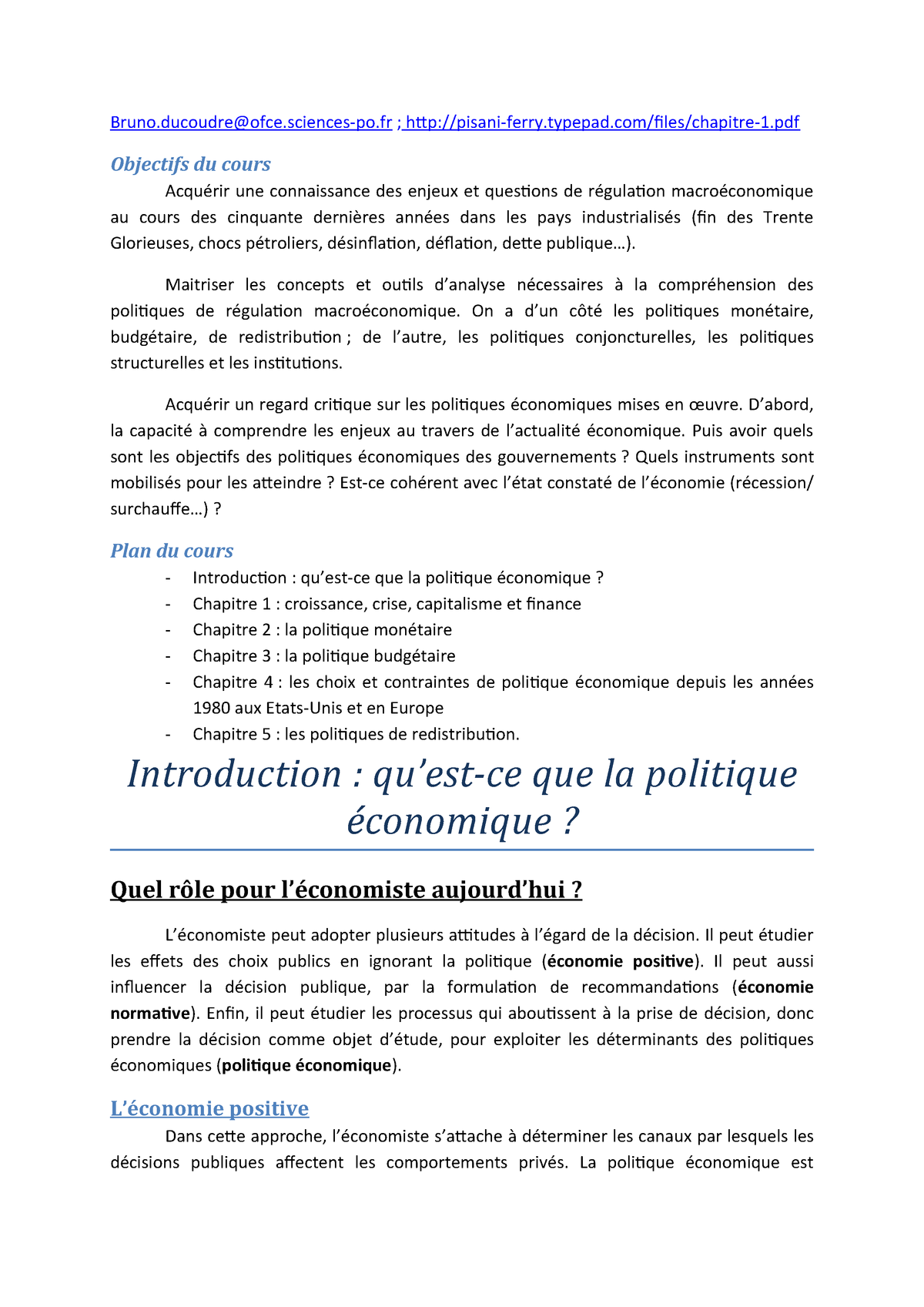 Chapitre 10 Les Politiques économiques Structurelle Et Conjoncturelle