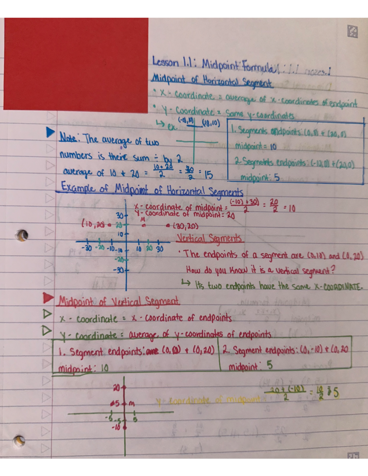Lesson 1.1: Midpoint Formula - Lesson 1: Midpoint 1 (10229.) Midpoint ...