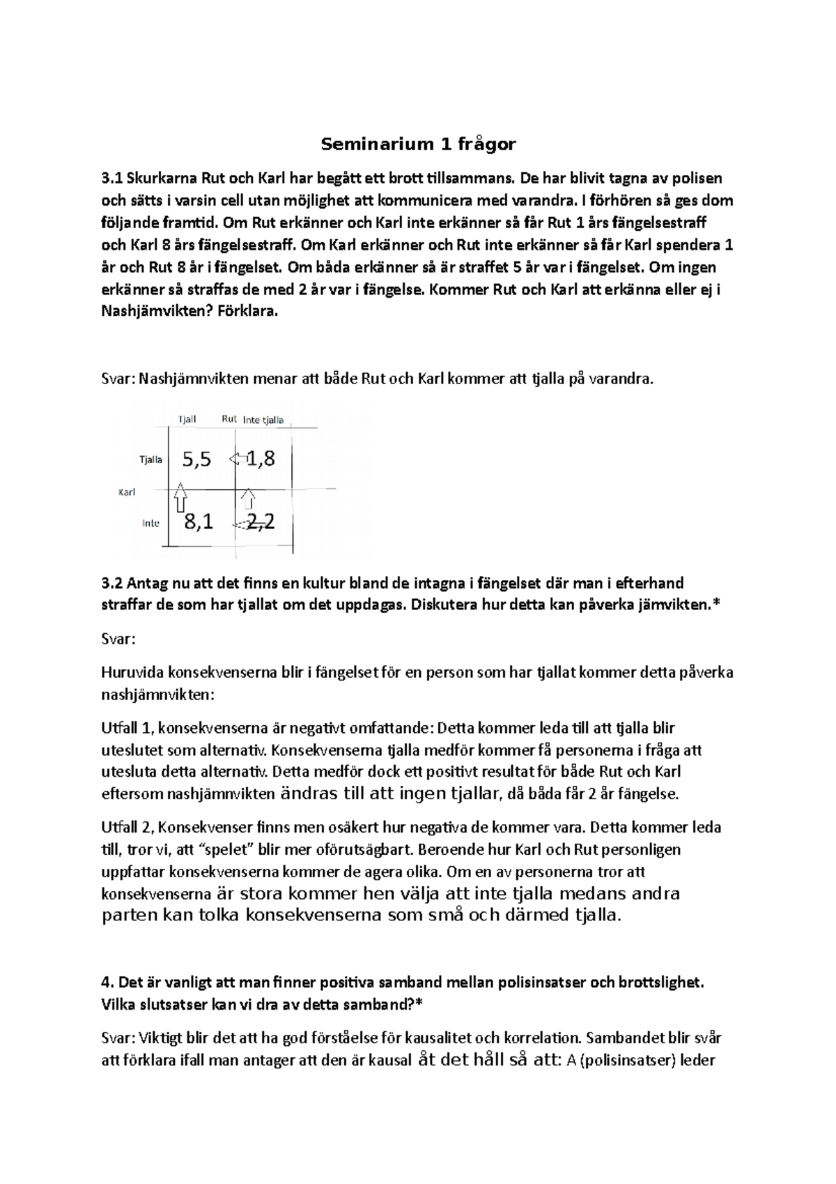 Mikroseminarium 1 - Obligatoriska Inlämningsfrågor Till Seminarium 1 I ...