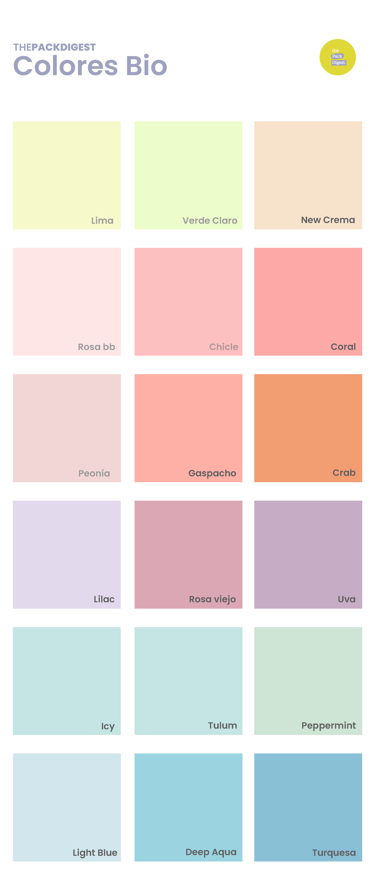 Paleta bio 2 - Comunicación y Semiótica - Rosa bb Chicle Coral Lima ...