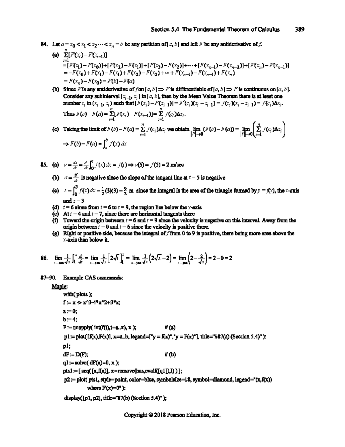 Calculus 2 Answer Key - a x x x xn b a b F f n i i i F x F x F x F x F ...