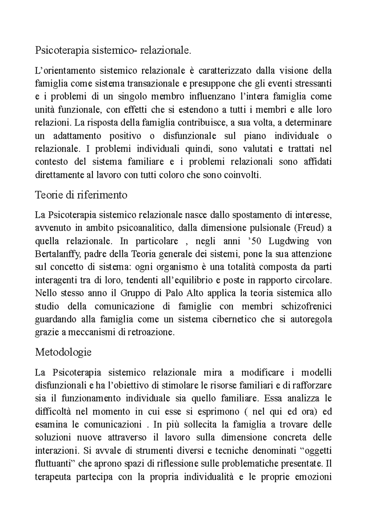 Modello-sistemico-relazionale - Psicoterapia Relazionale. Sistemico ...