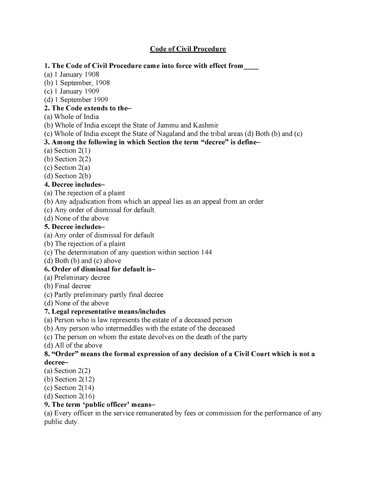 cpc-mcq-final-for-practice-code-of-civil-procedure-1-the-code-of