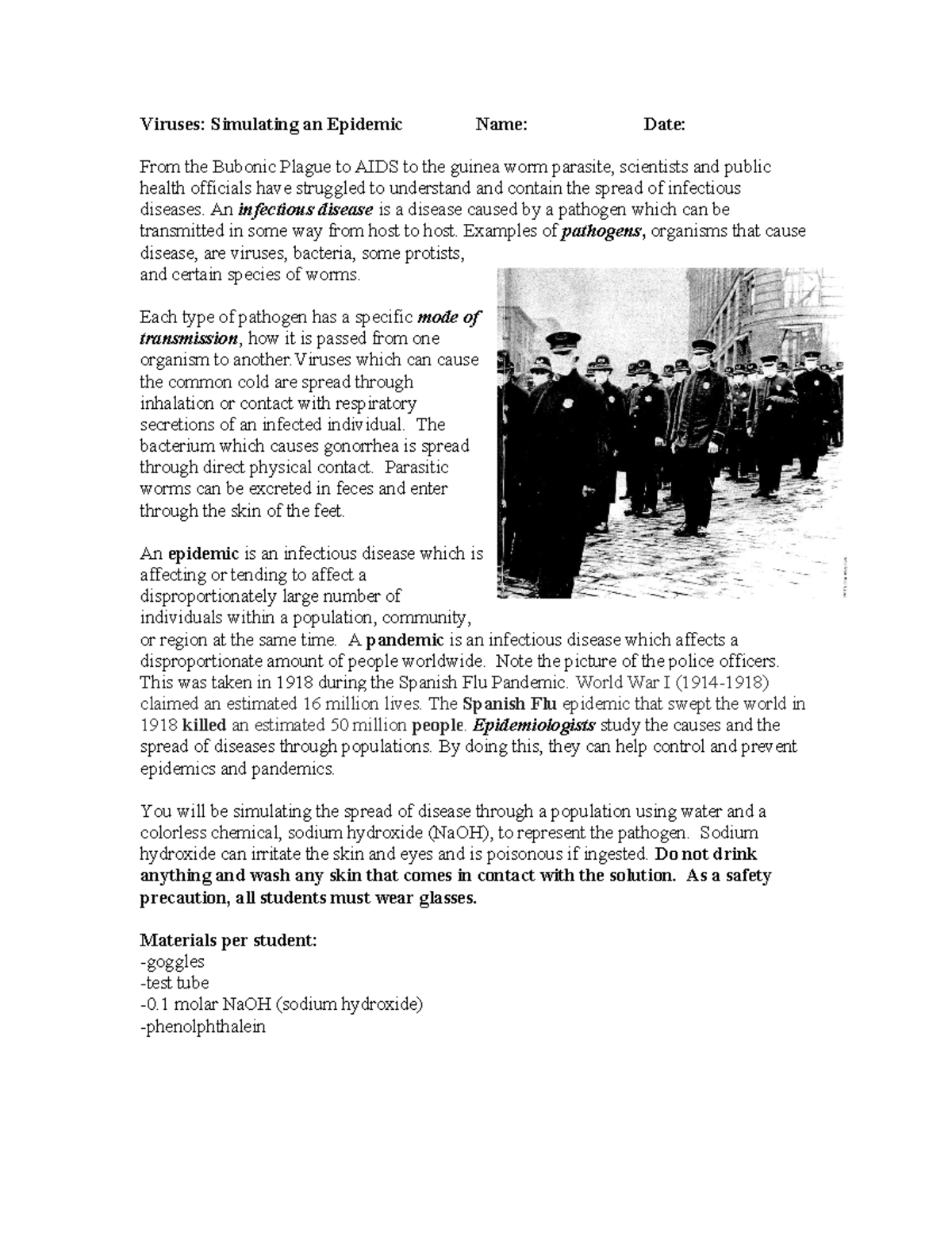 Virus Simulating an Epidemic - An infectious disease is a disease ...