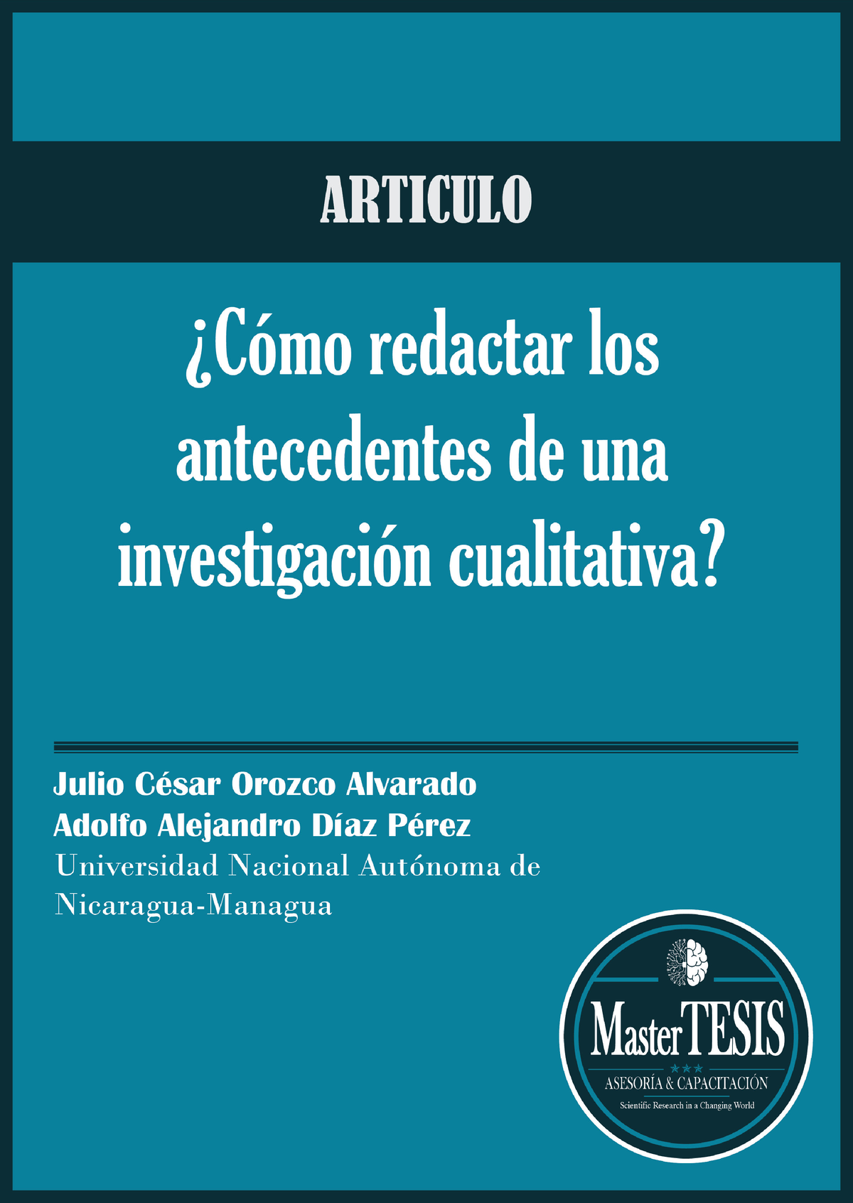 027. Master Tesis - Articulo Cómo Redactar Los Antecedentes De Una ...