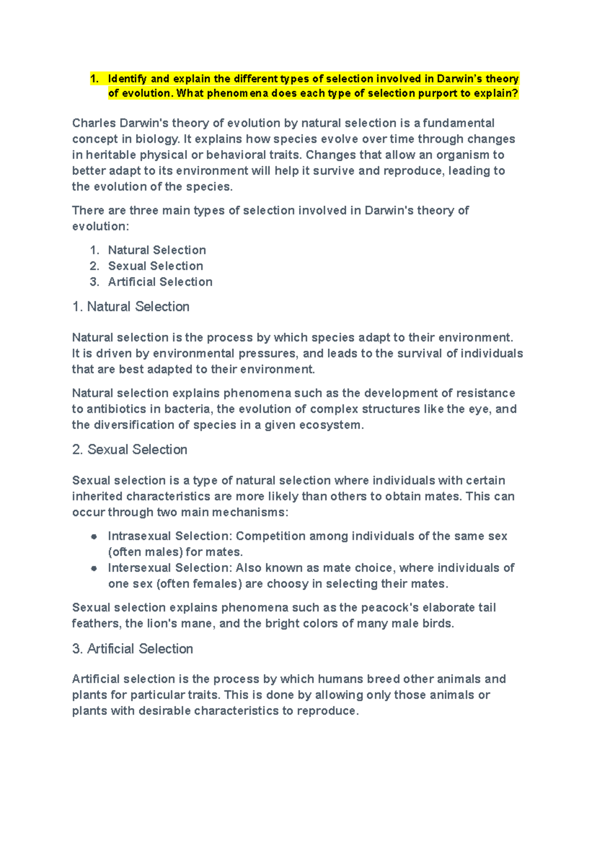 Long Answer Test 2 - 1. Identify and explain the different types of ...